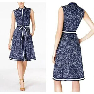 Maison Jules‎ Printed Striped Shirtdress Size XS